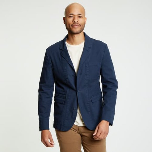 Tinder Navy Desert Field Blazer Sz 
